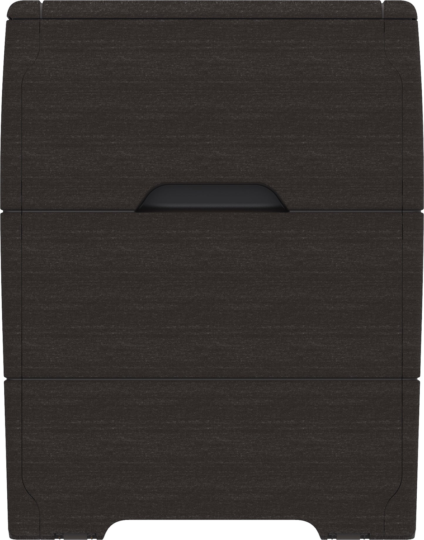 Open Box Duramax 71 Gallon Outdoor Resin Deck Box, Garden Furniture Organizer Brown